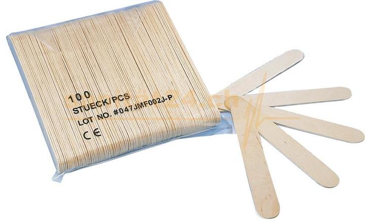 Actual product image Teqler Wooden mouth spatula 100 pcs.