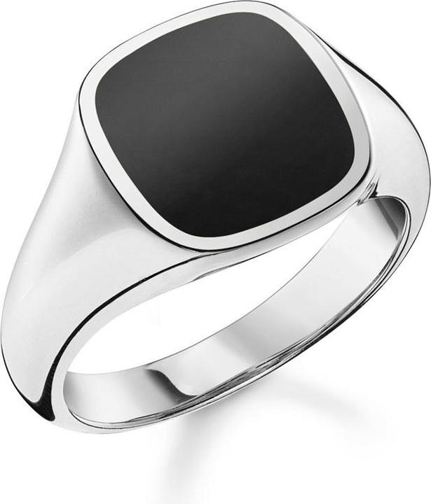 Image du produit Thomas Sabo Bague classique noire (56, Argent 925)