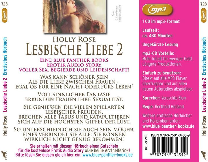 Immagine prodotto Amore lesbico 2 | 11 storie erotiche | Audio racconto erotico | Audio libro erotico MP3CD, Audio- (Holly Rose)