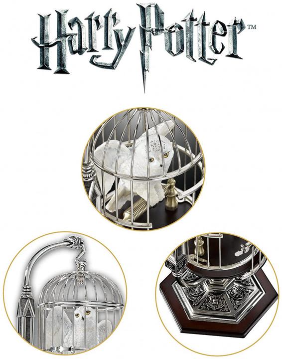 Actual product image Noble Collection Harry Potter miniature Hedwig in a cage