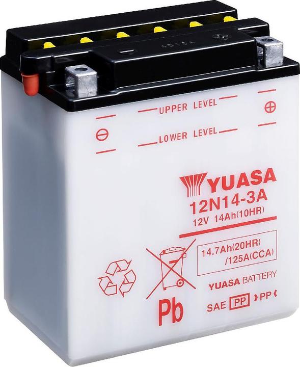 Produktbild Yuasa Motorradbatterie 12V 15Ah 125A (12 V, 14 Ah, 125 A)