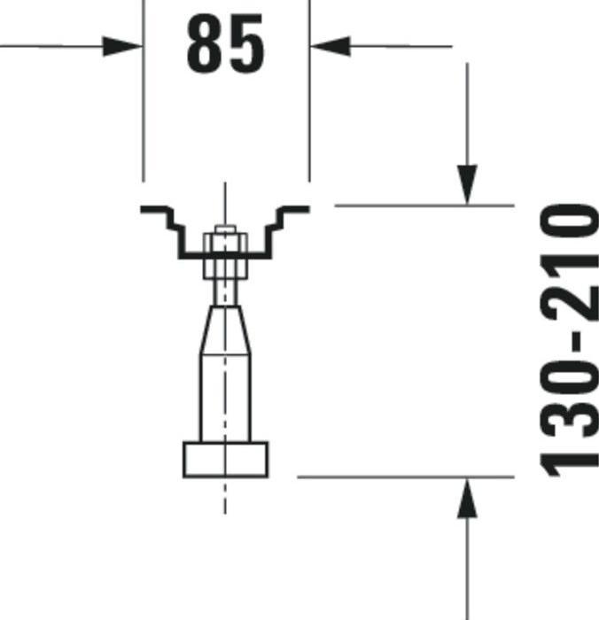 Actual product image Duravit Foot stand 2 pieces