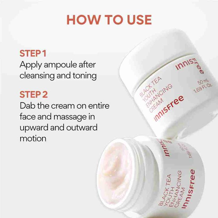 Immagine prodotto Innisfree Crema al tè nero per migliorare la giovinezza 45ml (45 ml, Crema 24h)
