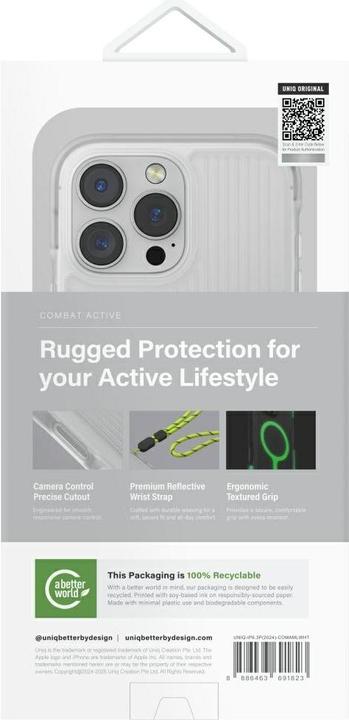 Immagine prodotto Uniq Combat Active Magclick Charging Case for iPhone 16 Pro - White (Apple iPhone 16 Pro)