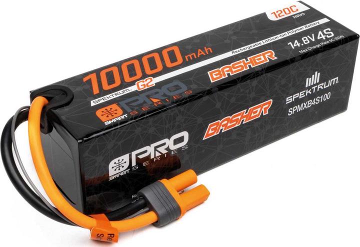 Actual product image 14.8V 10000mAh 4S 120C Smart G2 Pro Basher LiPo: IC5 (14.80 V, 10000 mAh)