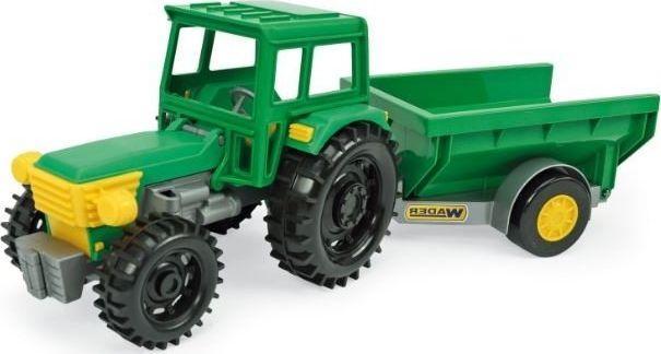 Image du produit Wader Tracteur agricole vert avec remorque