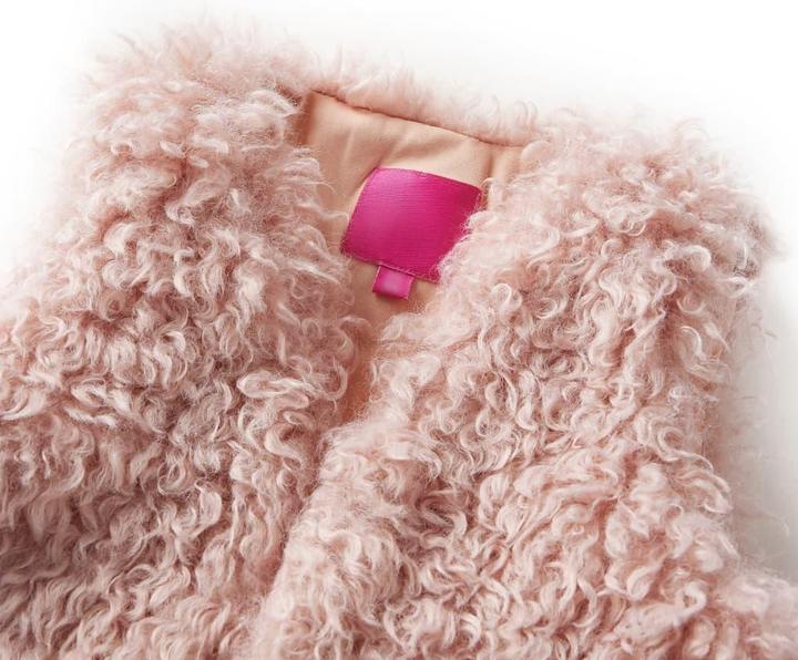 Actual product image VidaXL Children's waistcoat faux fur light pink 92,outer material (92)
