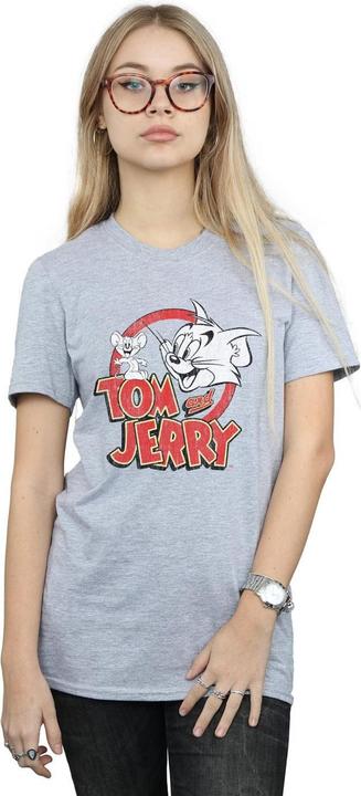 Immagine prodotto Tom & Jerry Distressed Logo Maglietta Ampia Donna (XL)