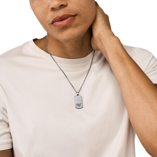 Immagine prodotto Emporio Armani Collana con logo dell'aquila (Acciaio inossidabile, 52,5 cm)