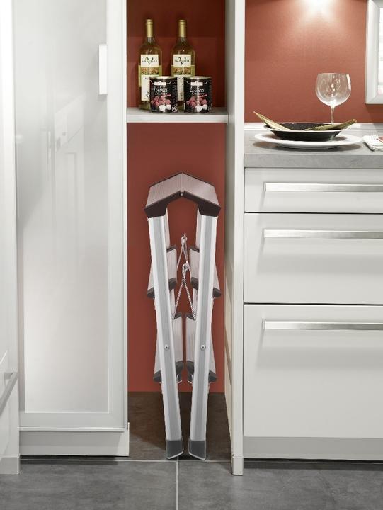Actual product image Hailo D60 StandardLine, aluminium stepladder, 2x3 steps (Stile, 68 cm)