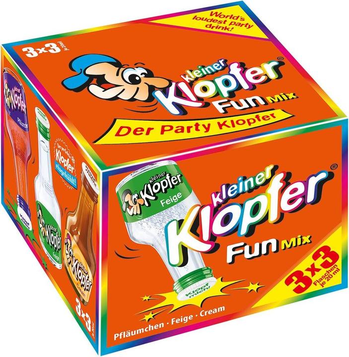 Actual product image Kleiner Klopfer Liqueur assortment, liqueur with dye (9 x 2 cl)