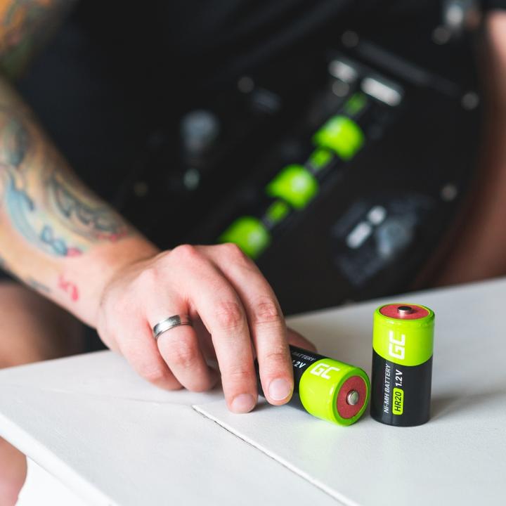 Immagine prodotto GreenCell 4x Batteria Ni-MH HR14 - Ricaricabile - 1,2V - 4000mAh (4 pz., C, 4000 mAh)