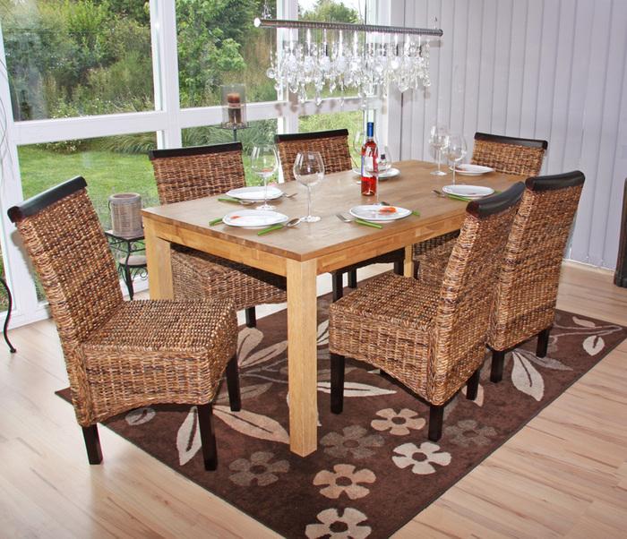 Actual product image Mendler 6x Dining Chair Wicker Chair M45 Chair Banana Wicker - dark, without cushions