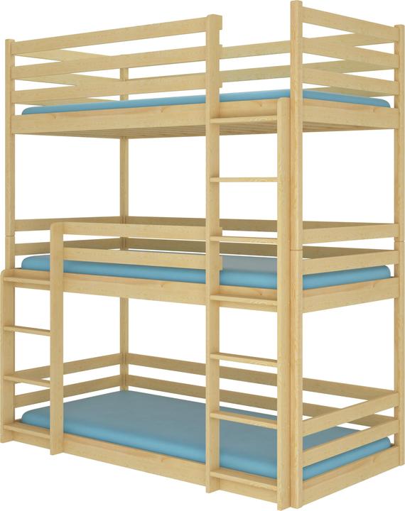 Immagine prodotto ADRK Furniture Letto a castello triplo TEDRO 180x80 (180 x 80 cm)