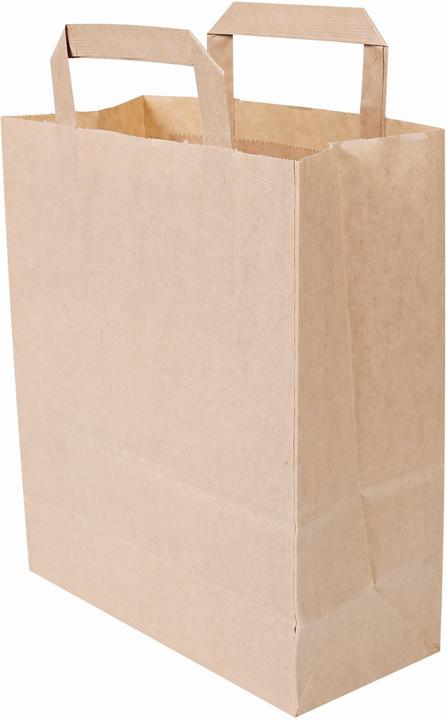 Produktbild Naturestar Papiertragetaschen Bio 320x170x250mm braun Kraftpapier VE=250 Stück (250 Stück)