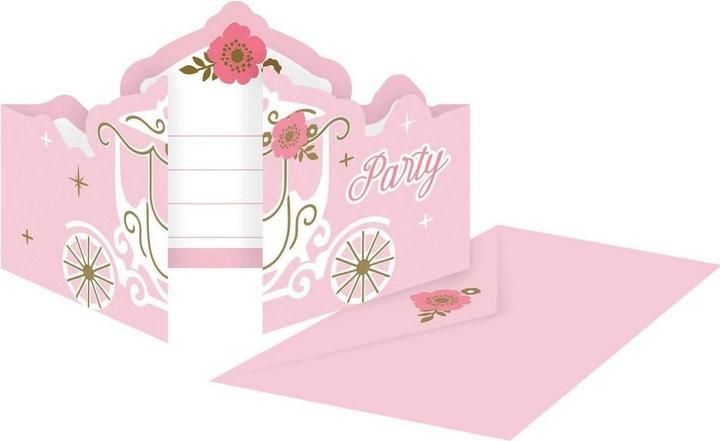 Actual product image Amscan Princess For A Day Birthday Invitations (Pack of 8) (8 pcs.)