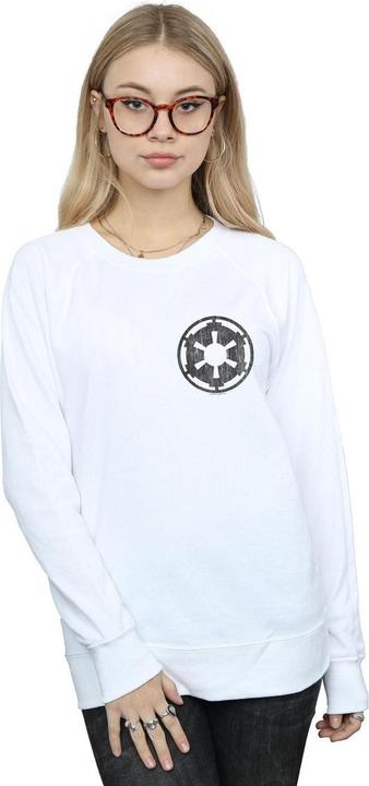 Immagine prodotto Star Wars The Mandalorian Galactic Empire Insignia Breast Print Felpa Donna (S)