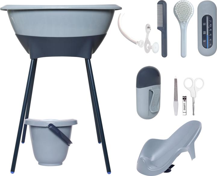 Produktbild Luma Baby-Badewanne und Pflegeset Iron Blue