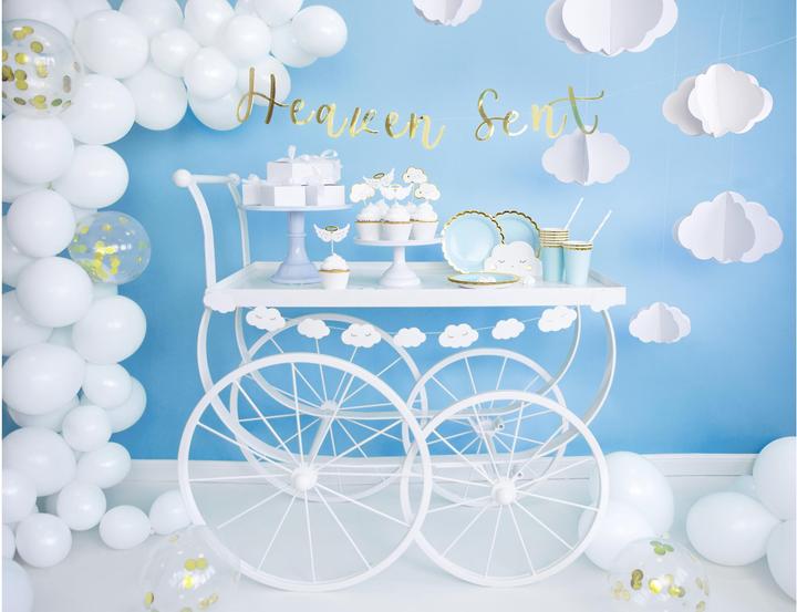 Produktbild Partydeco Girlande Wolken 145 x 5.5 cm, Weiss