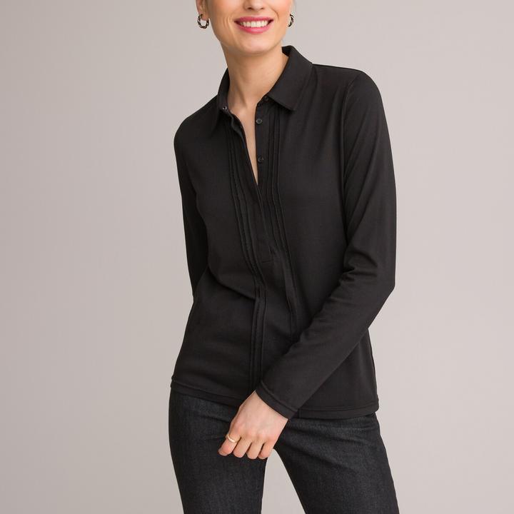 Actual product image Anne Weyburn Long sleeve polo shirt (44, 46)