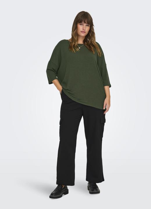 Image du produit Only Top curvy à la coupe décontractée et aux manches 3/4 Top (S)