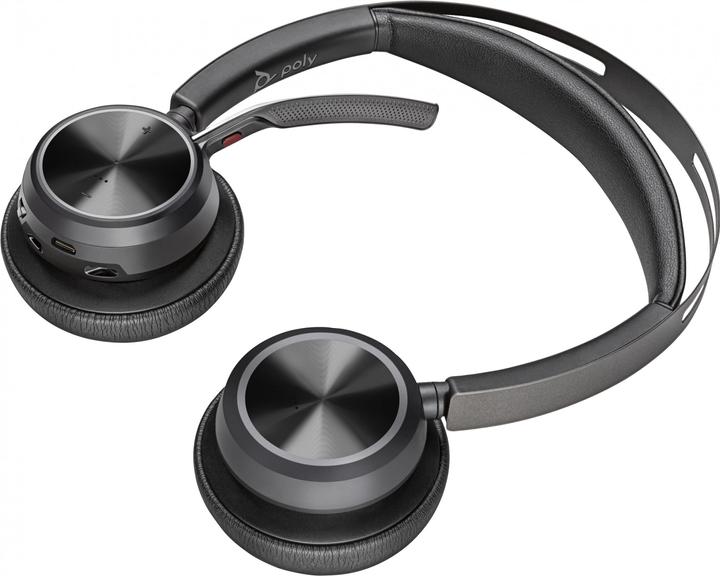 Actual product image HP POLY Voyager Focus 2 USB-C-C Headset +USB-C/A Adapter +Charging Stand