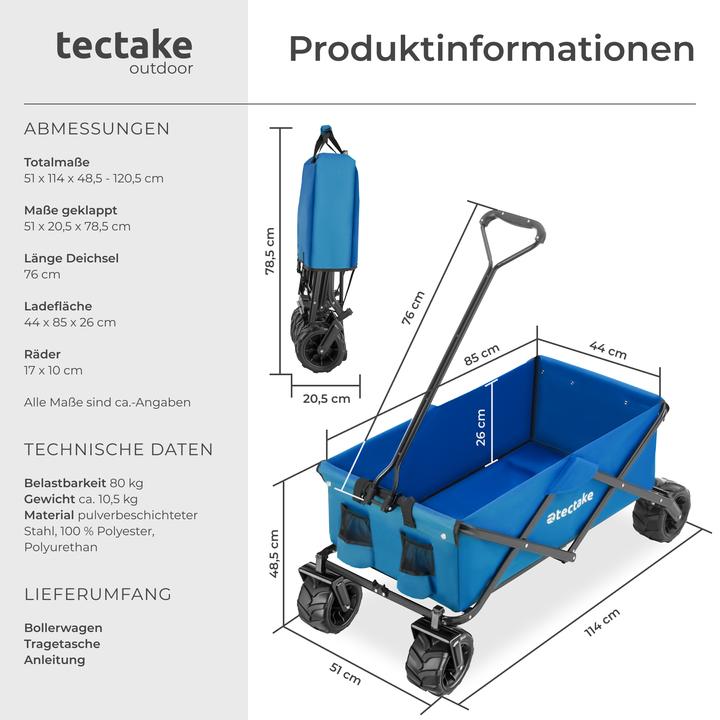 Produktbild tectake Bollerwagen