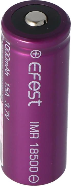 Produktbild Efest Akku Purple IMR18500 - (Button Top, ungeschützt) (1 Stk., 18500, 1000 mAh)