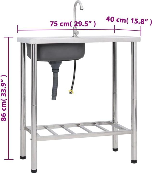 Actual product image VidaXL Caterina (Sink accessories, 40 cm, 75 cm)