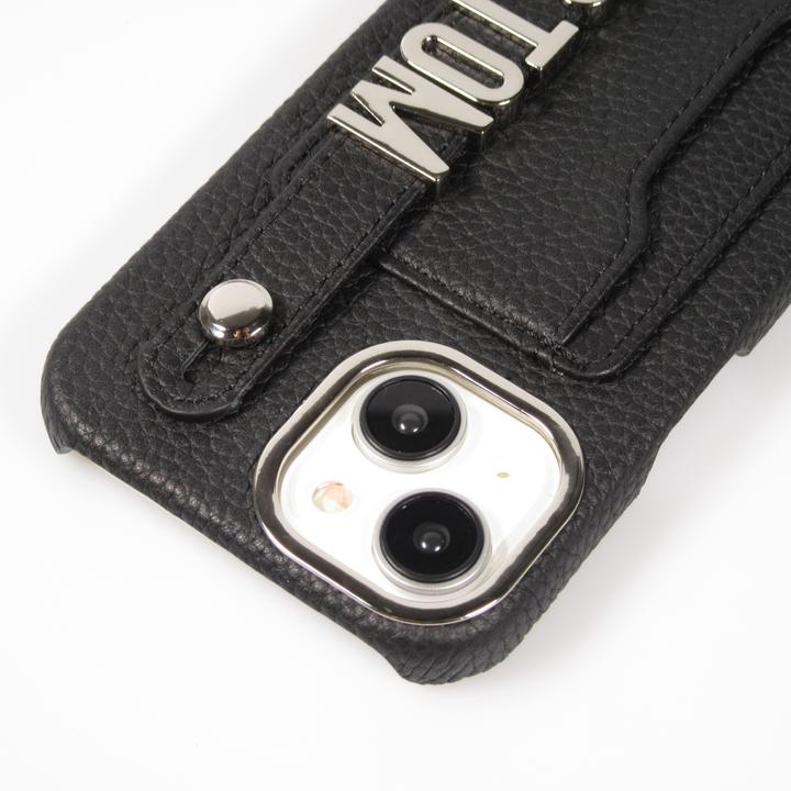 Image du produit PhoneLook Coque Personnalisée cuir sur mesure avec lettrage argent + lanière et compartiment carte (Apple iPhone 15)
