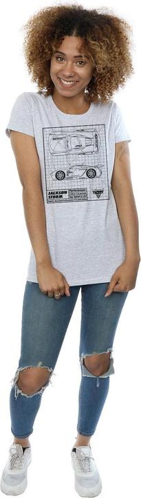 Image du produit Disney - T-shirt CARS JACKSON STORM BLUEPRINT - Femme (XL)