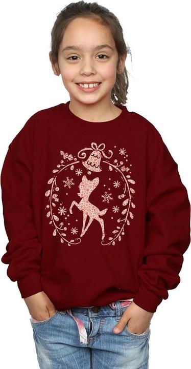 Actual product image Disney Girls Bambi Christmas Wreath Sweatshirt (152, 158)