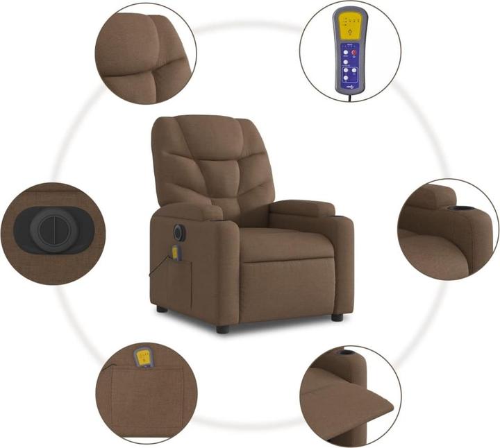 Produktbild VidaXL Massagesessel Elektrisch Stoff