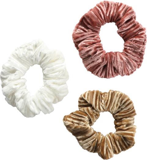 Actual product image Trisa Fashion Scrunchy Offwhite, Pink, Beige 3 pcs. (Hair tie)