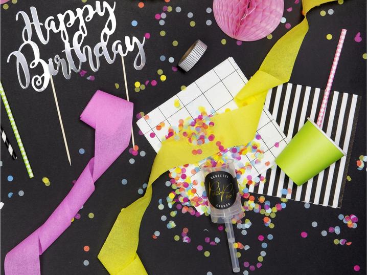 Actual product image Partydeco Confetti Cannon Push Pop Ø 8 mm, 1 piece, Multicolor
