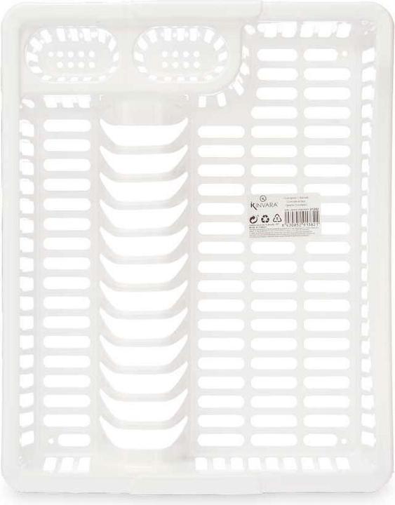 Produktbild Kinvara Abtropfsieb für die Spüle Weiss Kunststoff 45,5 x 8 x 36,5 cm (12 Stück) (45.50 cm)