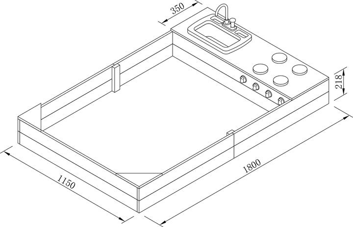 Image du produit Axi Bac à sable avec kitchenette de jeu