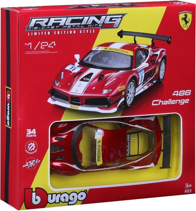 Produktbild Bburago Ferrari Racing Bausatz 488 Challenge 1/24 rot