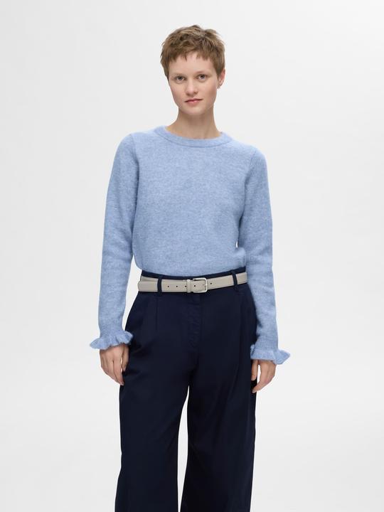 Image du produit Selected Femme Pull en tricot à manches ruchées (S)