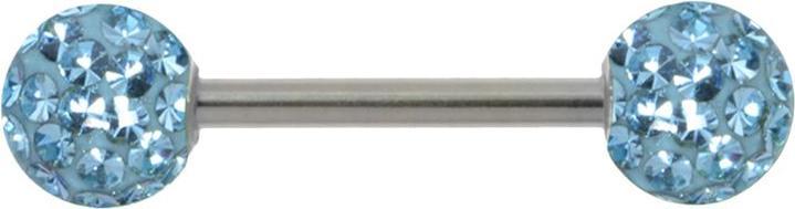 Image du produit Bijouteria Piercing langue (Cristallin, Résine époxy, Acier chirurgical 316L)