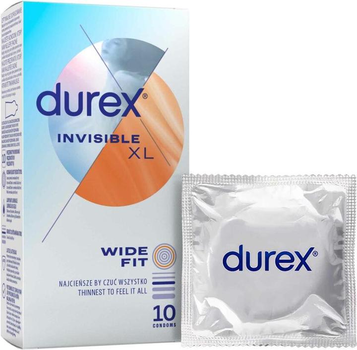 Productafbeelding Durex Invisible Extra Grote Condooms Vergroot 10Pcs (10 Pcs.)