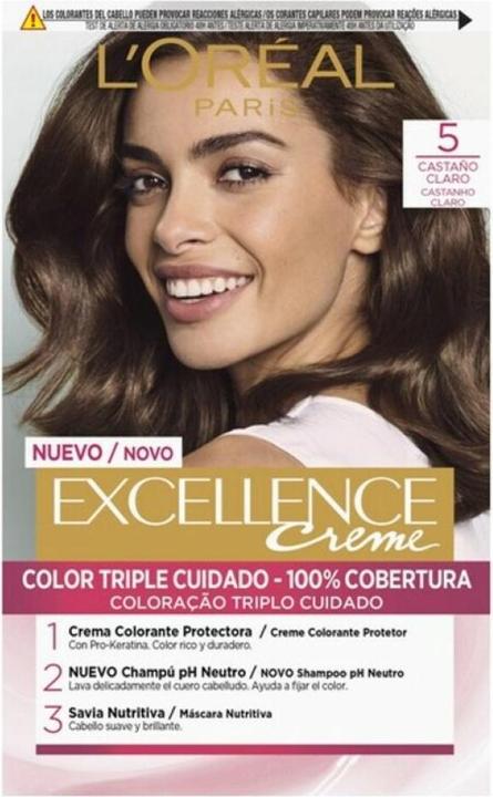 Image du produit L'Oréal Paris EXCELLENCE Encre crème #5-castaño claro (5-castaño claro)