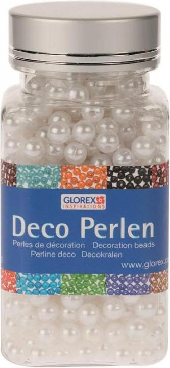 Actual product image Glorex Decorative beads 75 g 10mm white
