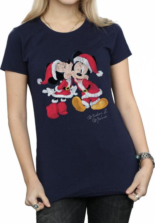 Image du produit Disney - T-shirt MICKEY AND MINNIE CHRISTMAS KISS - Femme (M)