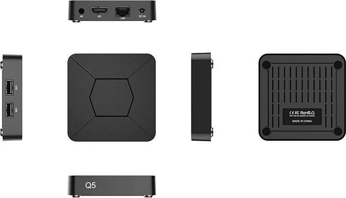 Actual product image PhoneLook Smart mini Android TV Streaming Box Q5 HDMI 4K Ultra HD + remote control and Miracast & Google (8 GB, Android 11)