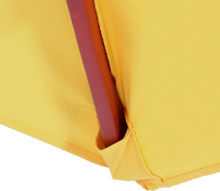 Actual product image Mendler Parasol Florida, Ø 3,5m polyester/wood 7kg - yellow (3.50 m)