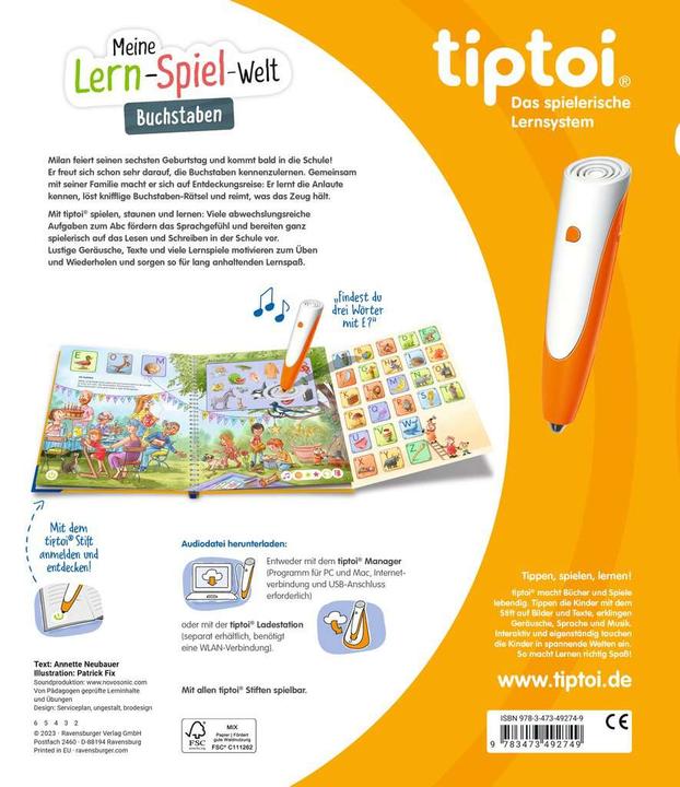 Actual product image tiptoi Buchstaben (German, Patrick Fix, Annette new farmer, 2023)