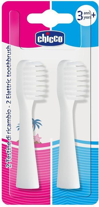 Actual product image Chicco Replacement brush heads to electric toothbrush 3y+ Italian/German (2 x)