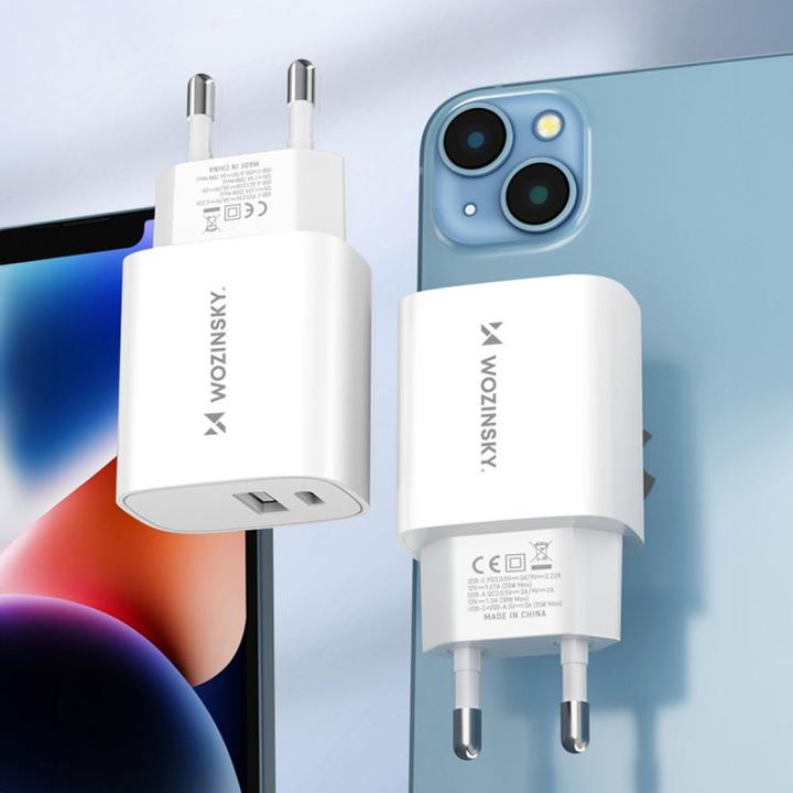 Image du produit Wozinsky Chargeur mural WGWCW USB-A USB-C 20W - blanc (20 W)
