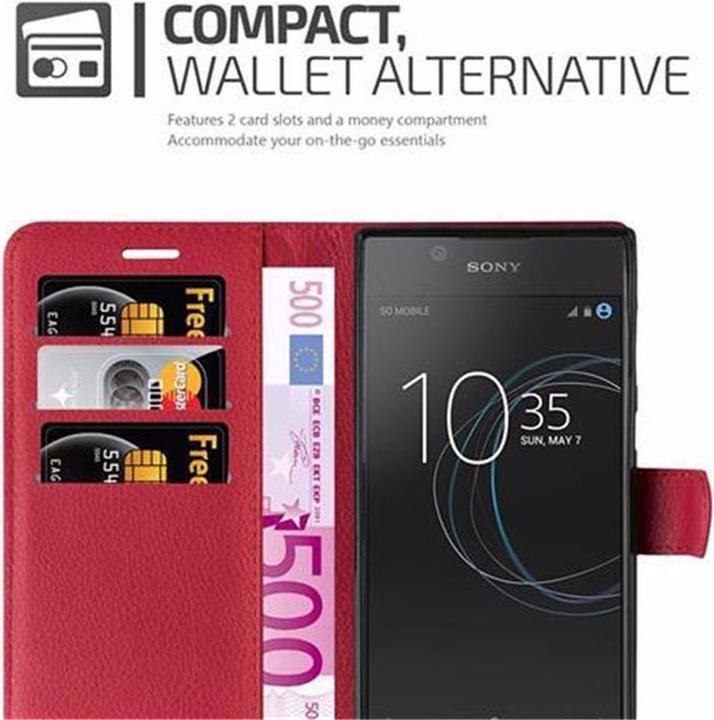 Actual product image Cadorabo Book with stand function cover (Sony Xperia L1)